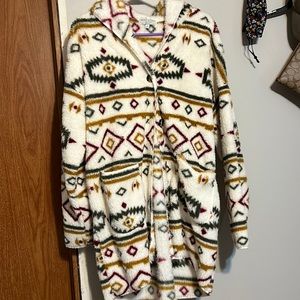 Womens Sherpa Cardigan